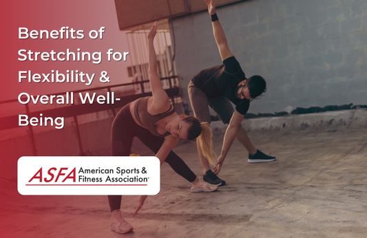 Two people stretching outside.