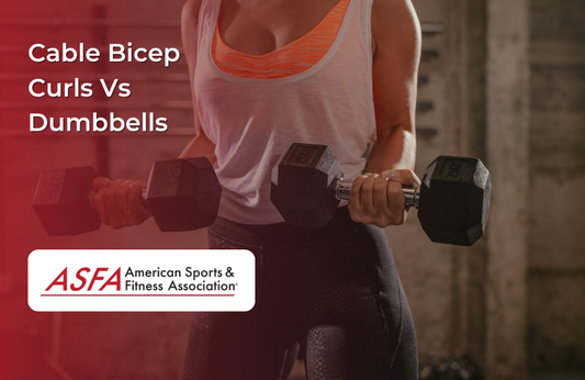 Lady doing bicep curls with dumbbells