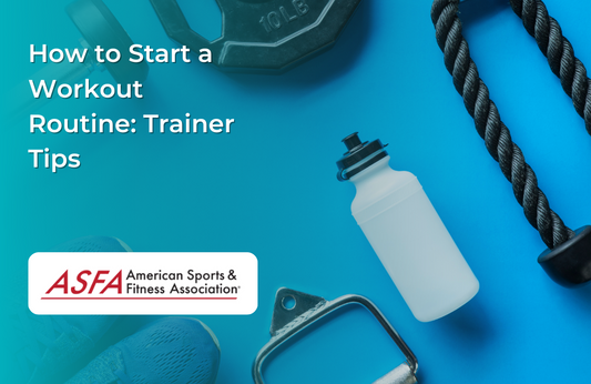 Water bottle, rope, and weights on a blue background.