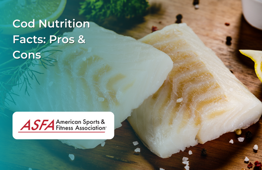 Freshly prepared cod fillets on a wooden board with seasoning.