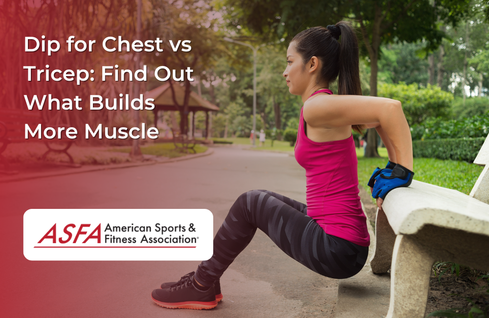 Lady doing chest dips on a park bench