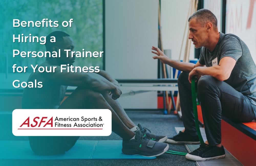 Pesonal trainer speaking with client.