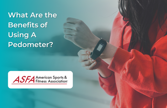 Person in red hoodie wearing a step counter on their wrist..