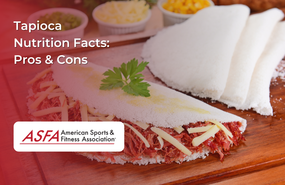 Tapioca flatbread with shredded meat and cheese filling, served on a wooden board with other ingredients in the background.