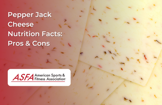 Slices of pepper jack cheese, showing flecks of red and green peppers embedded in the creamy cheese.