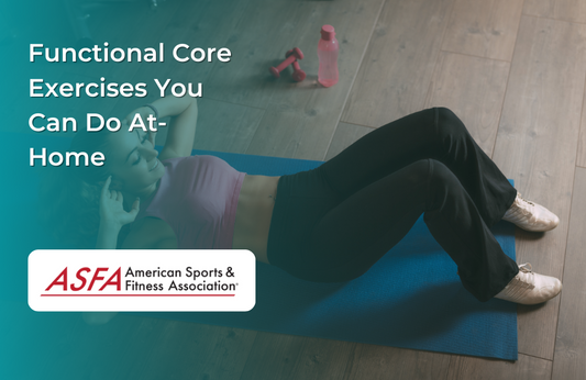 A person performing a core exercise at home on a yoga mat.
