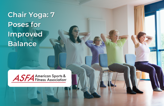 Ladies doing chair yoga in a group.