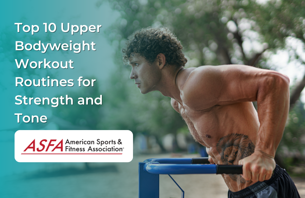 Top 10 Upper Bodyweight Workout Routines for Strength and Tone – shirtless man doing dips on parallel bars.
