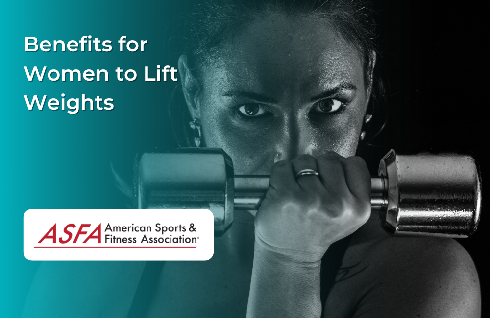  A woman holding a dumbbell close to her face with an intense expression.