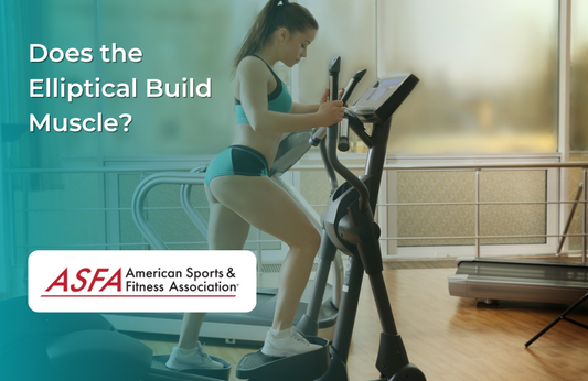 Lady using an elliptical in a gym