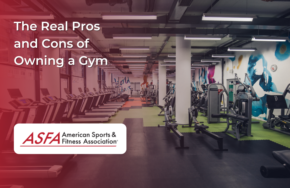 A modern, brightly lit gym with treadmills, strength machines, and colorful wall art. 