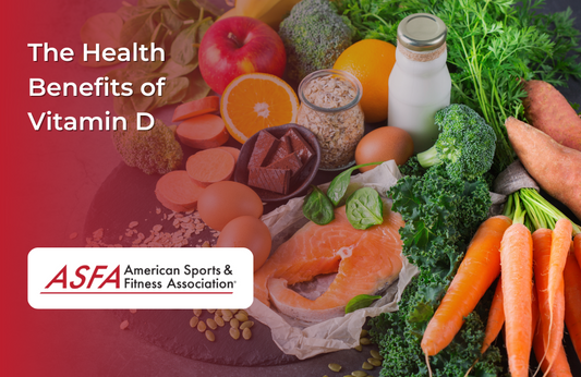 A spread of Vitamin D-rich foods, including salmon, eggs, vegetables, and dairy.