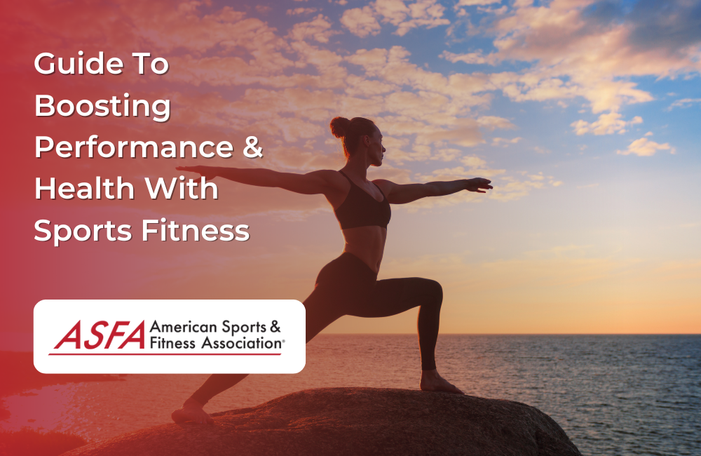 A woman in athletic clothing holds a yoga pose on a rock by the ocean at sunset.