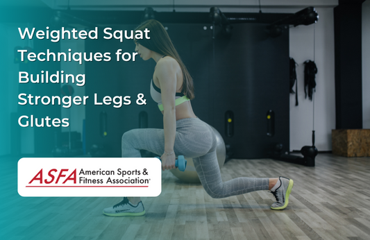  A woman in gray workout clothes performs a weighted lunge in a gym while holding a dumbbell.