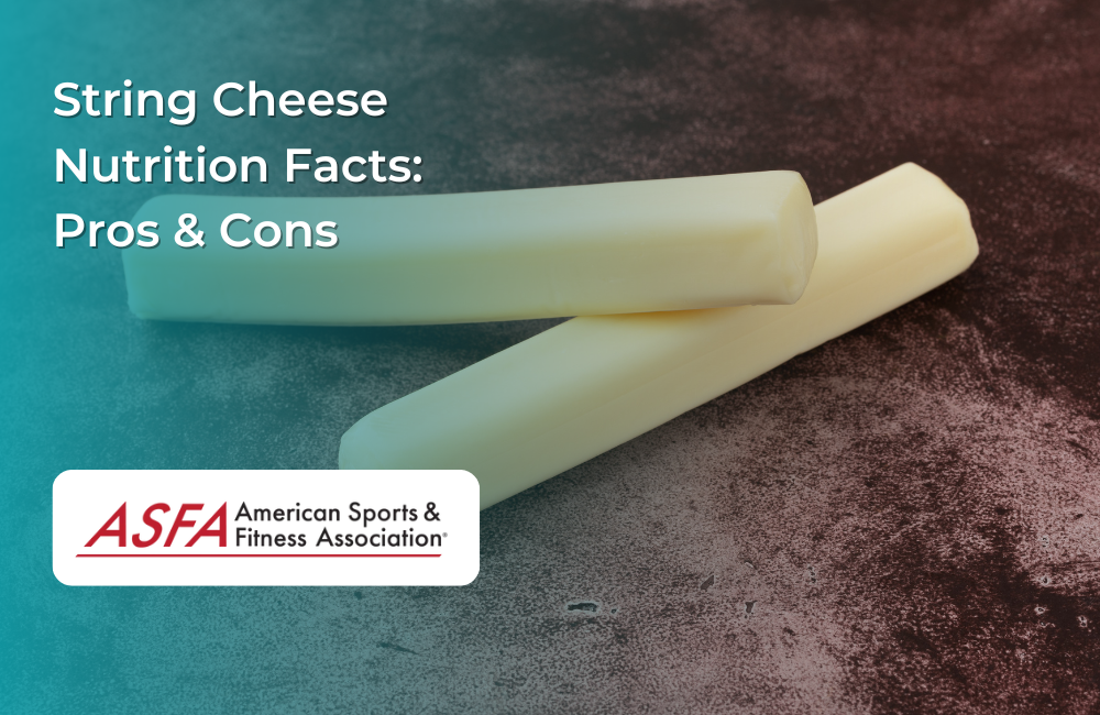 Two pieces of string cheese on a textured surface.