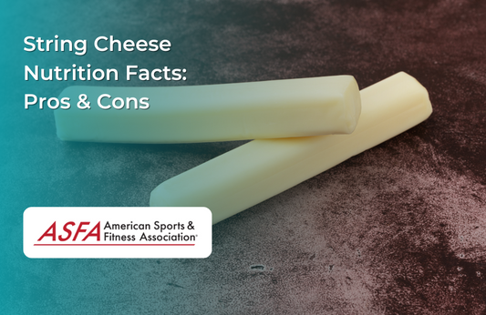 Two pieces of string cheese on a textured surface.