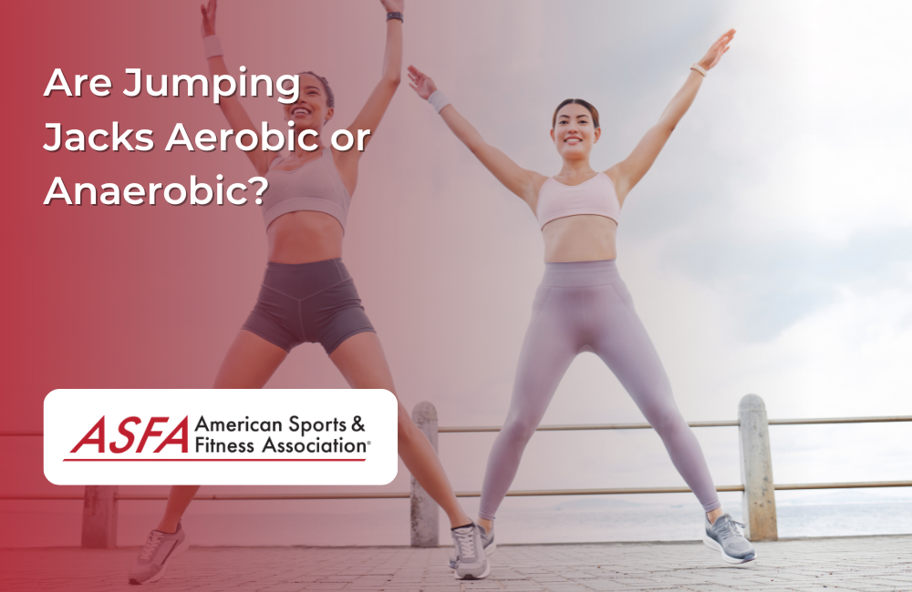 Ladies performing jumping jacks outside