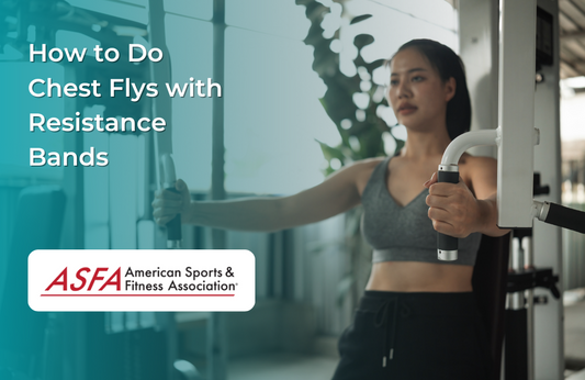 Woman performing chest flys on a machine with resistance bands in a gym.