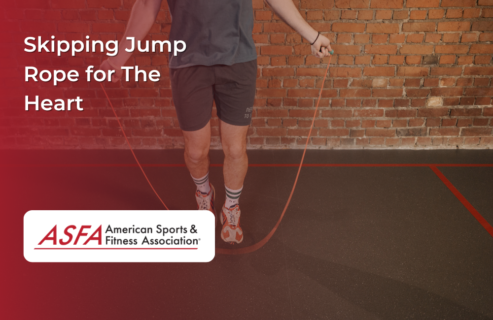 A person jumps rope indoors on a rubber floor with a brick wall background.