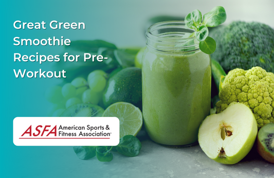  A green smoothie in a glass jar surrounded by fresh green fruits and vegetables, such as limes, grapes, apples, and broccoli.