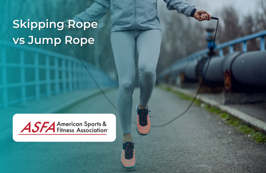 A person in athletic wear skips rope on an outdoor path beside railings.