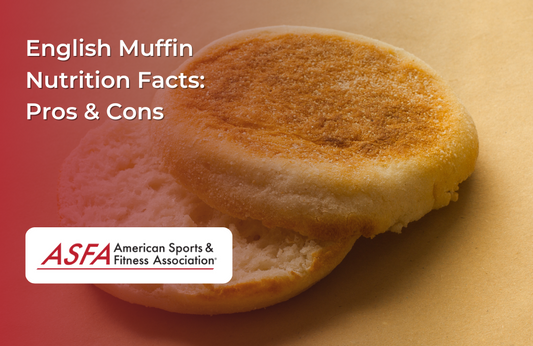 A toasted English muffin on a neutral background.