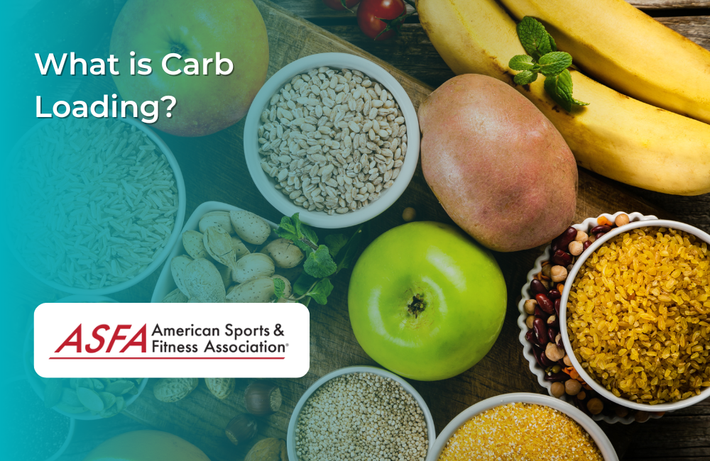 Plates of apples, potatoes, bananas, and grains.