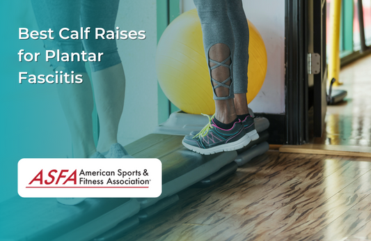 People performing calf raises on an elevated surface indoors