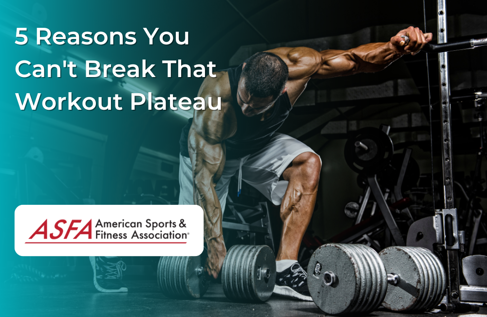 A man lifting barbells beating a workout plateau 