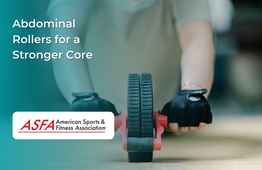 Man performing exercise with ab roller