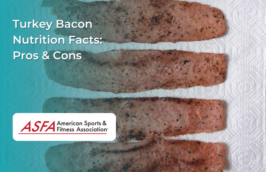 Four strips of cooked turkey bacon placed on a paper towel.