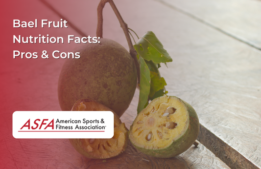 Whole and halved bael fruits on a rustic surface, showing their fibrous interior.