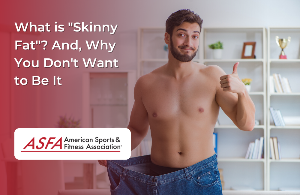 A man showing his body transformation, highlighting the concept of "skinny fat."