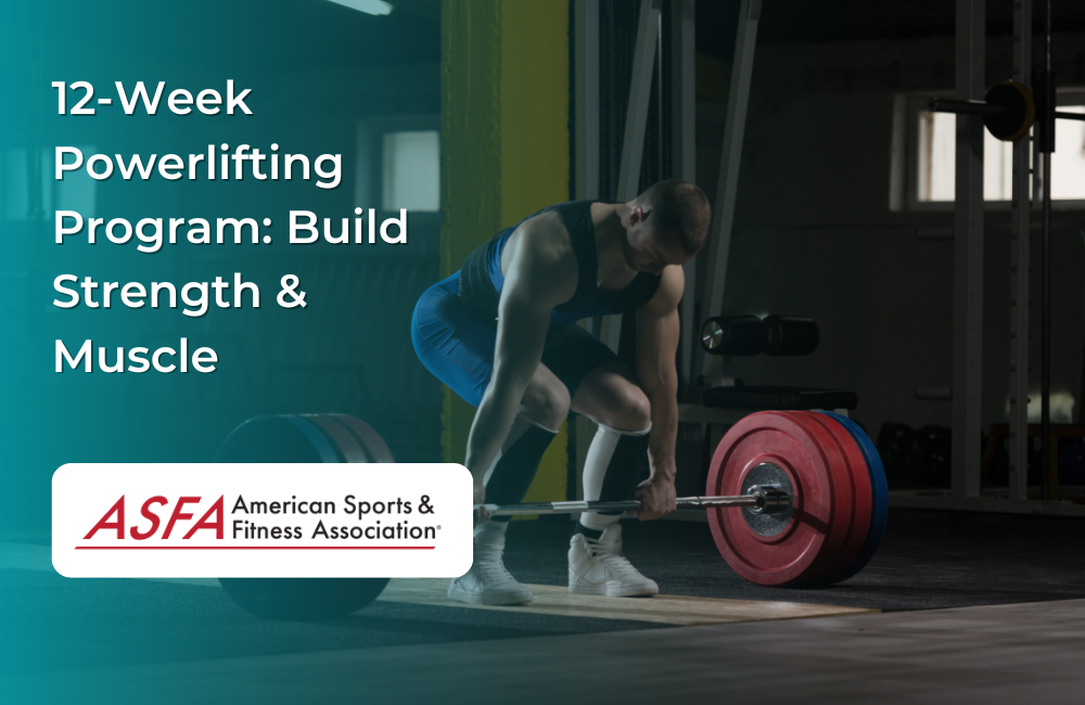 Man powerlifting in dark gym.