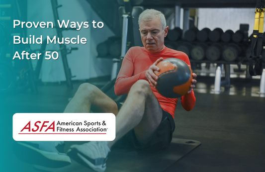 An older man doing Russian twists with a medicine ball in a gym.