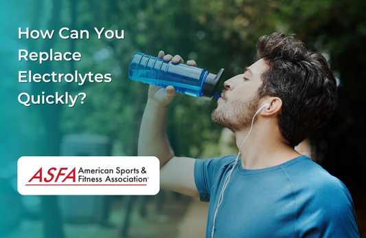 A person drinking from a water bottle during a workout, demonstrating how to replace electrolytes.