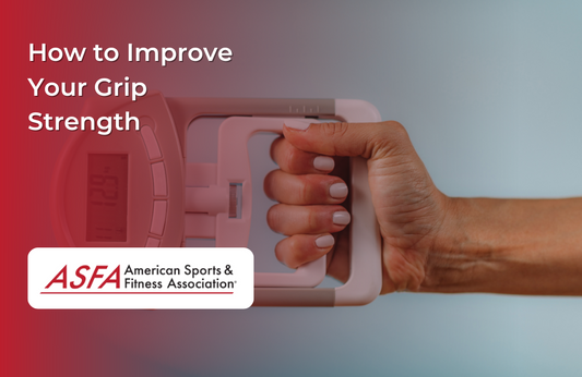 Person using a grip strength tool.
