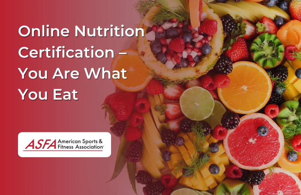 Online Nutrition Certification – You Are What You Eat