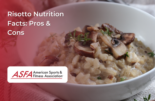 A bowl of creamy mushroom risotto garnished with fresh herbs.
