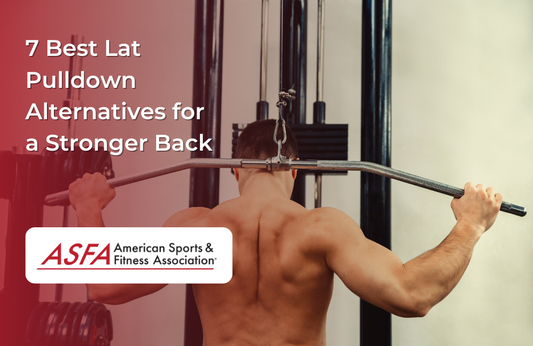 Person doing lat pulldowns on a machine.