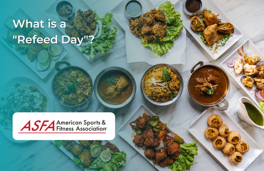 A variety of Indian dishes, symbolizing a "refeed day" and healthy eating choices.