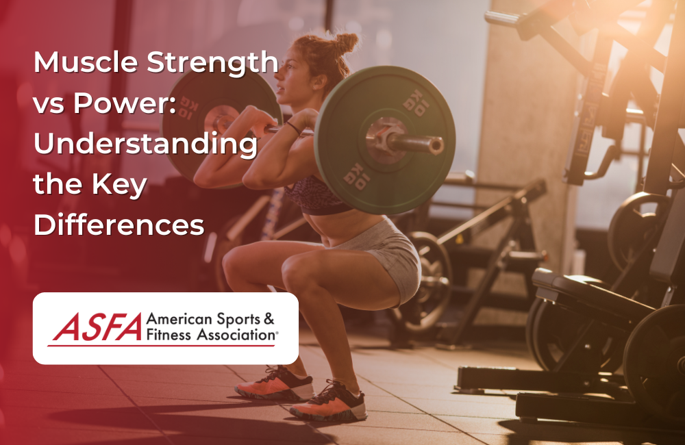 Woman squatting with a barbell during strength training in a gym.