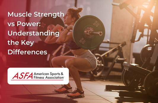 Woman squatting with a barbell during strength training in a gym.