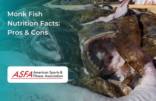 Fresh monkfish displayed on ice, with an open mouth and visible sharp teeth.