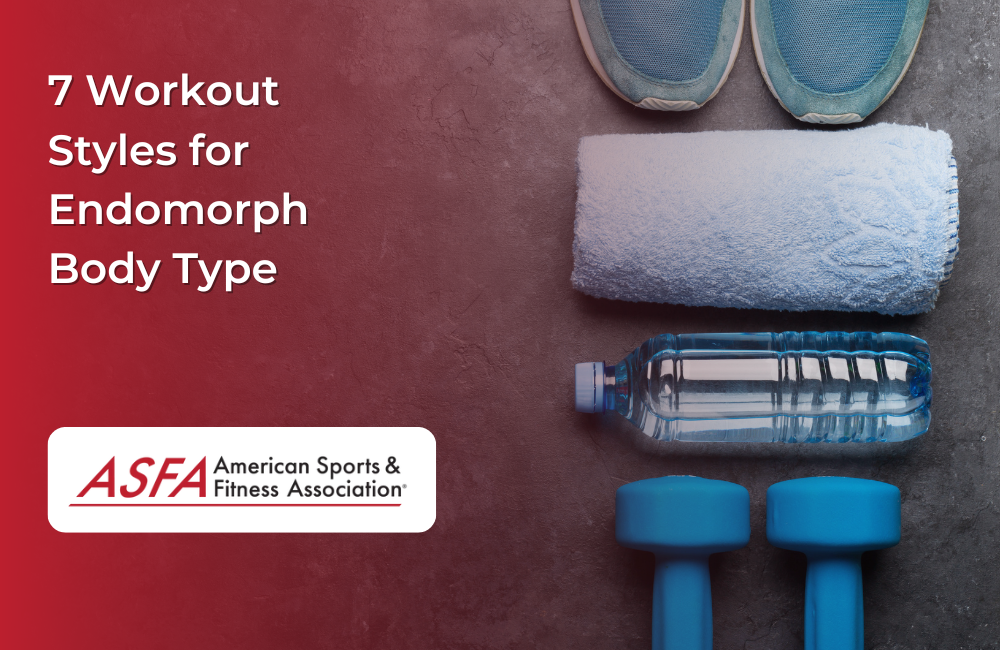 Blue sneakers, a rolled up blue towel, a water bottle, and blue dumbells on a gray background.