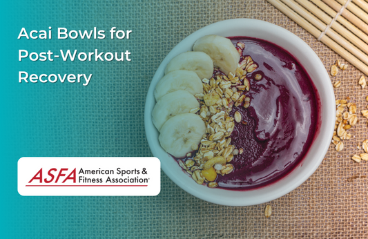 An acai bowl with toppings for a great post workout recovery snack.