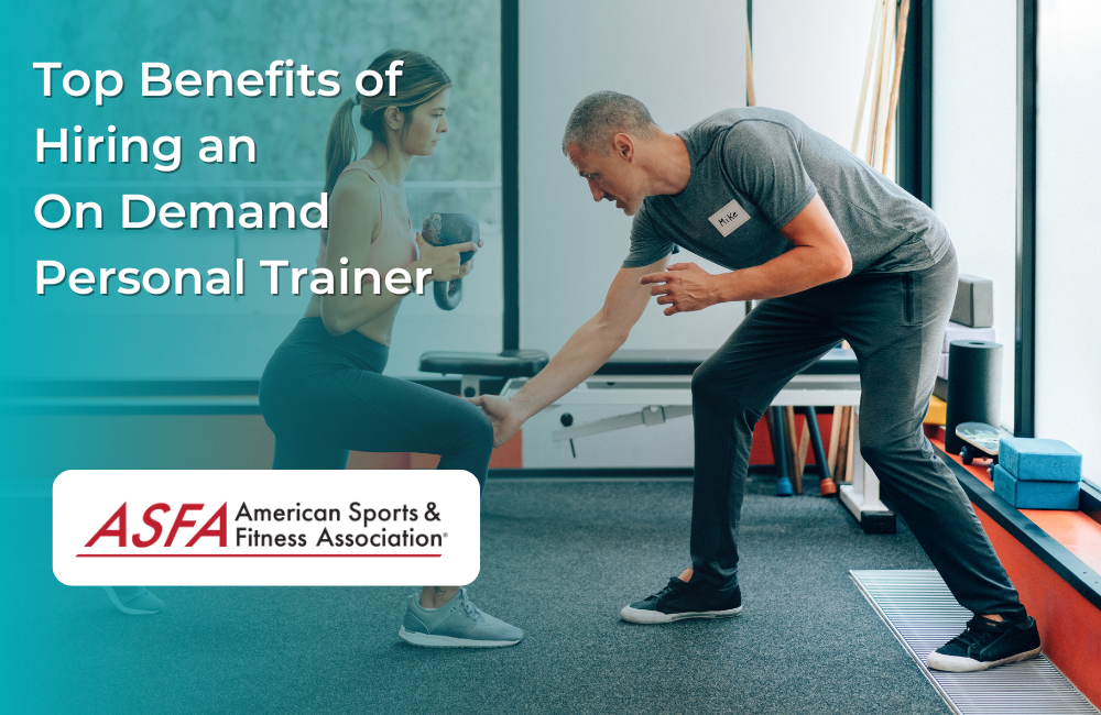 A personal trainer coaching a woman on how to perform the exercise.