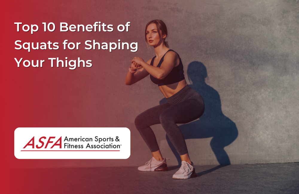 A woman in grey work out clothes and white running shoes doing squats. 
