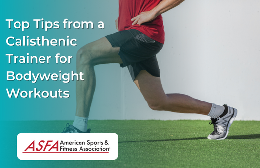 A man in a red shirt performing a fitness leg exercise outside.